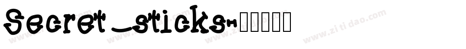 Secret sticks字体转换